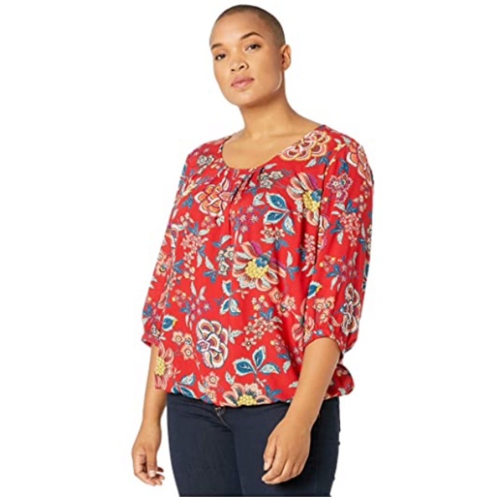 JUNAROSE Fadina Wresta 3/4 Sleeve Blouse